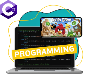 Программирование на C#. Удивительный мир 2D-игр - Школа программирования для детей, компьютерные курсы для школьников, начинающих и подростков - KIBERone г. Гюмри